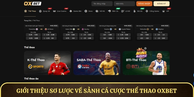 Giới thiệu sảnh cá cược thể thao OXBET được quan tâm